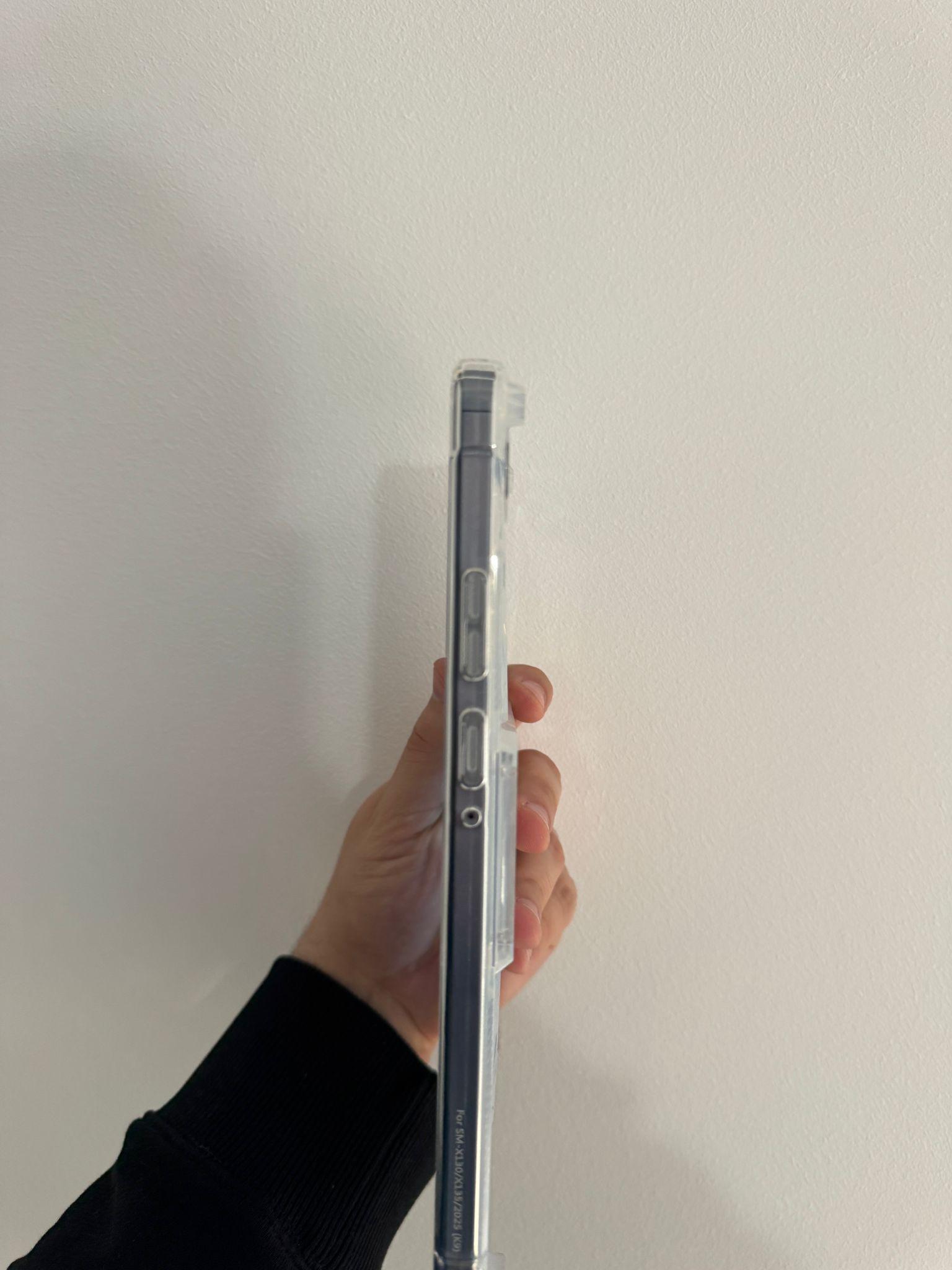 Husa de protectie Telefonultau, pentru Samsung Galaxy Tab A11, silicon transparent antishock, suport integrat, 8.7 inch