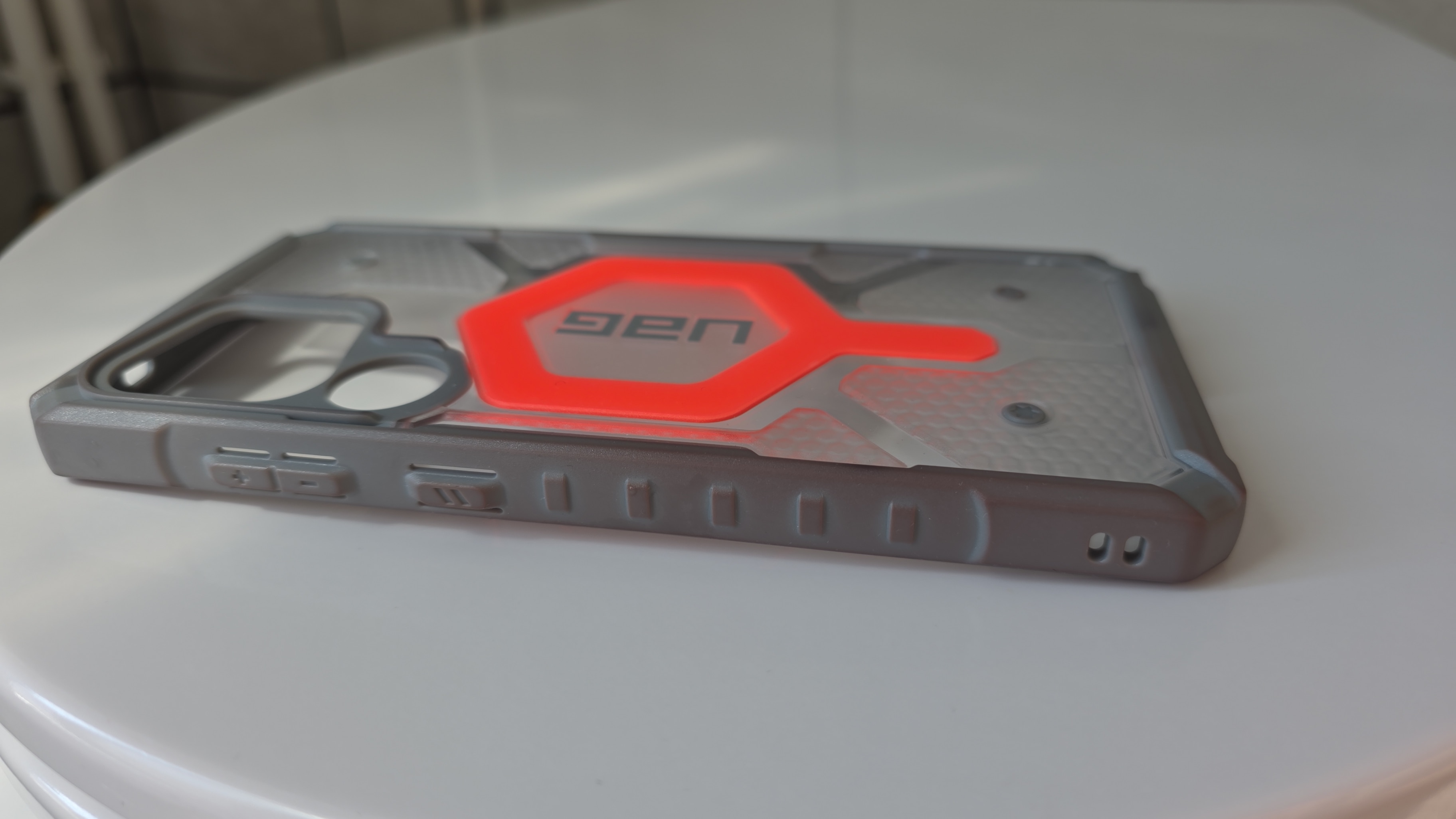 Husa de protectie UAG Pathfinder Clear Magnetic pentru Samsung Galaxy S25 Ultra Active Lava Lanyard