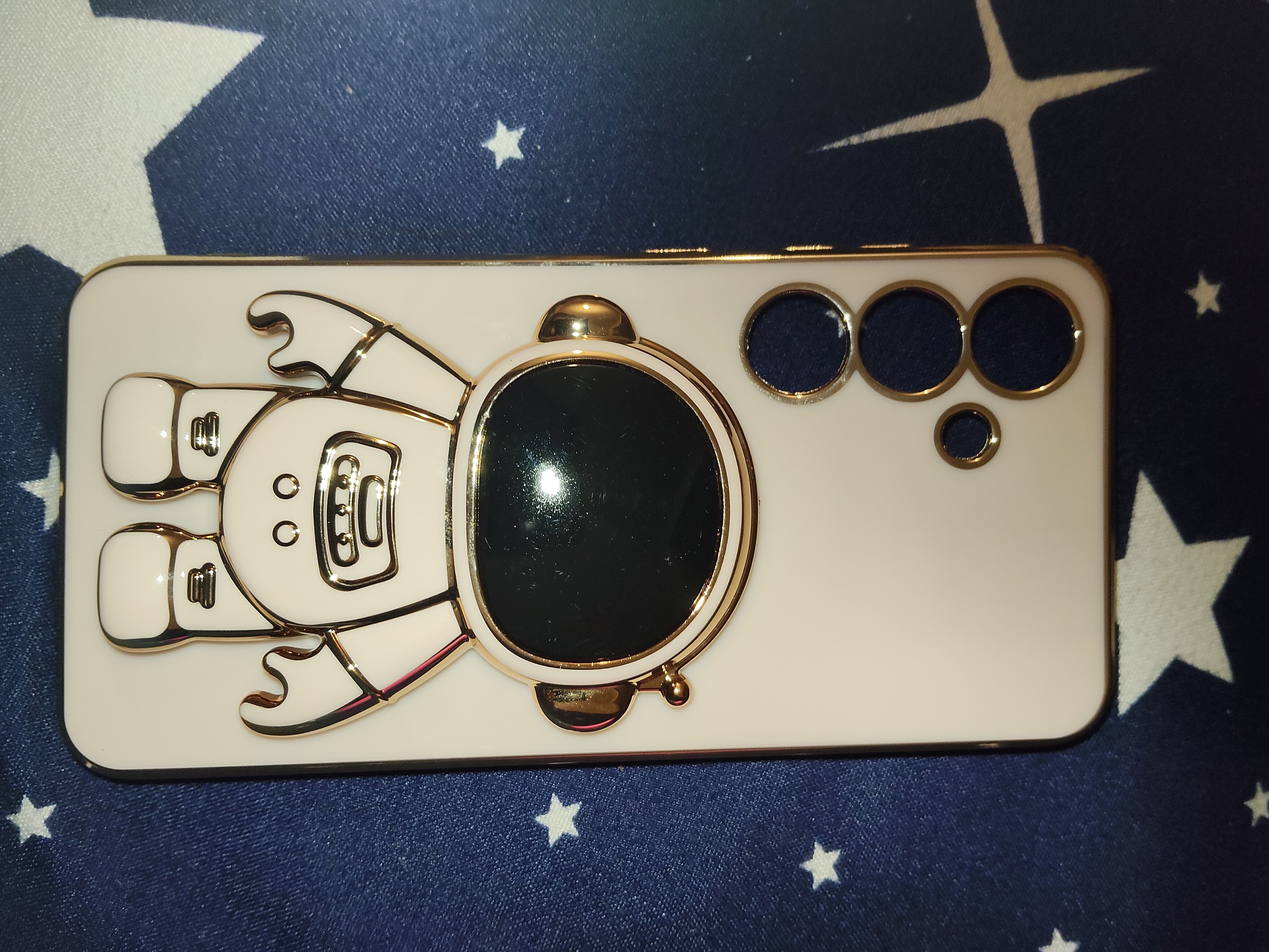 Husa Telefon 2in1, Flippy, Compatibila Samsung Galaxy S24, Carcasa TPU cu Suport Inclus Tip Astronaut, Protectie Camere, Mov