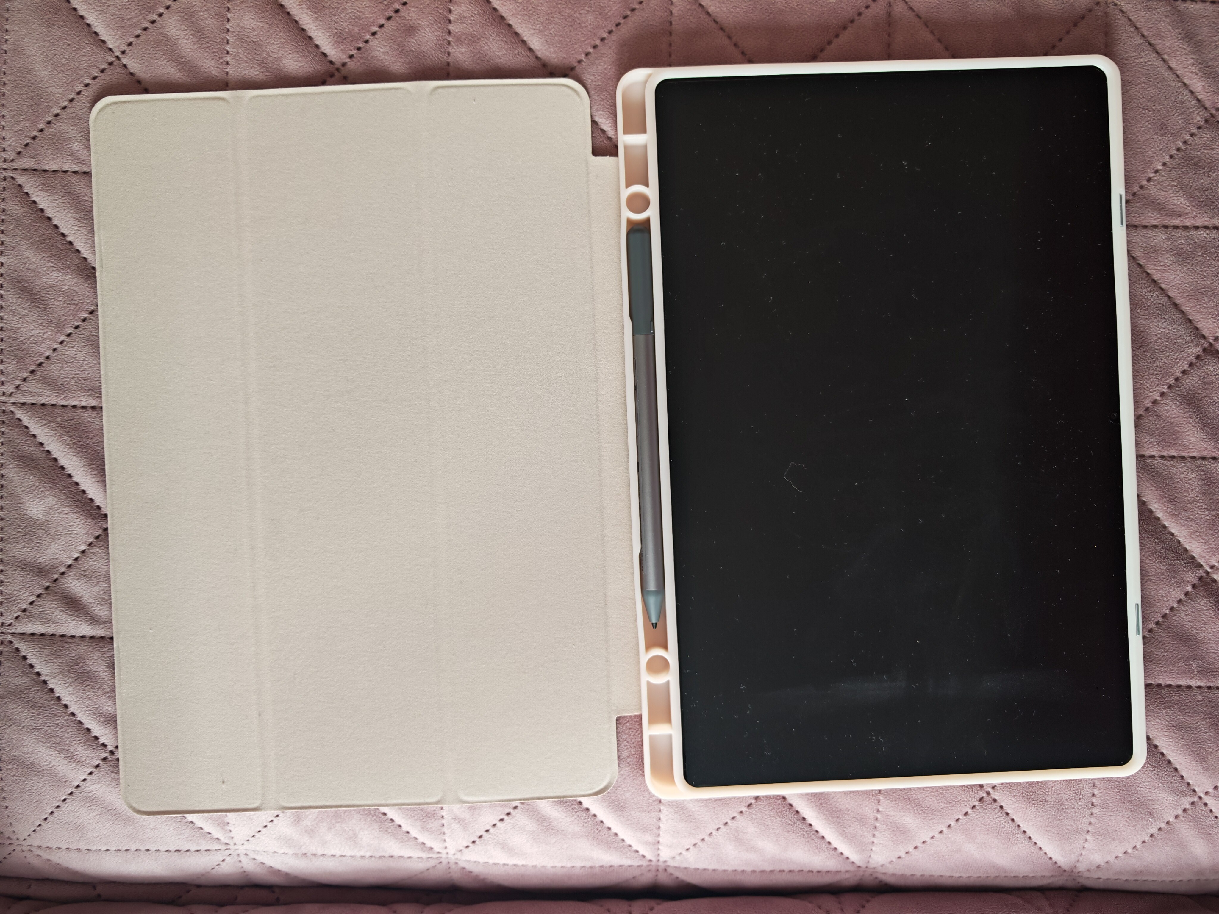 Husa Tableta Slim Trifold Aiyando, compatibil cu Lenovo Idea Tab Plus 12.1 inch, Auto Sleep/Wake, Negru