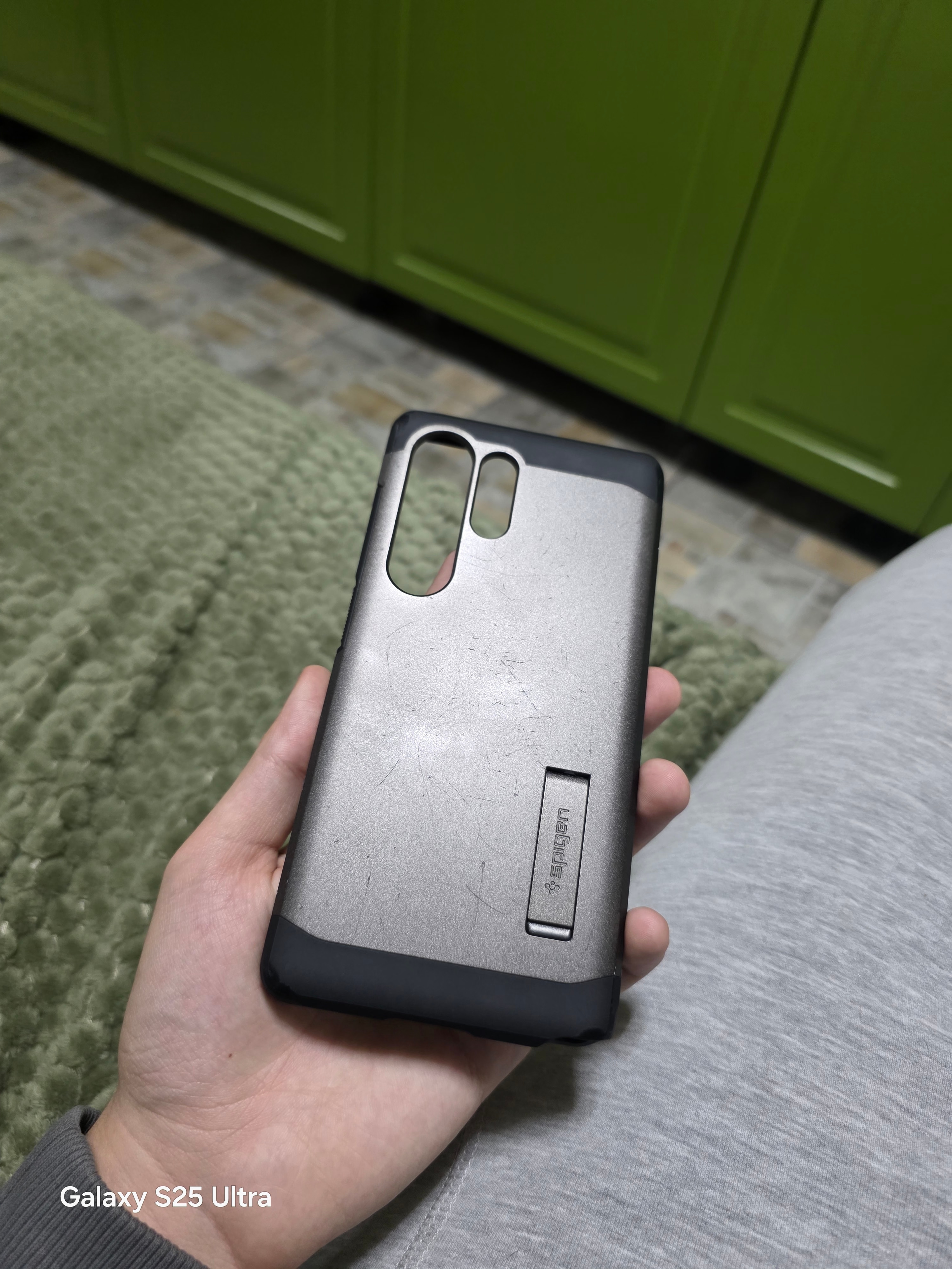Carcasa Spigen Tough Armor MagSafe compatibila cu Samsung Galaxy S25 Ultra Gunmetal