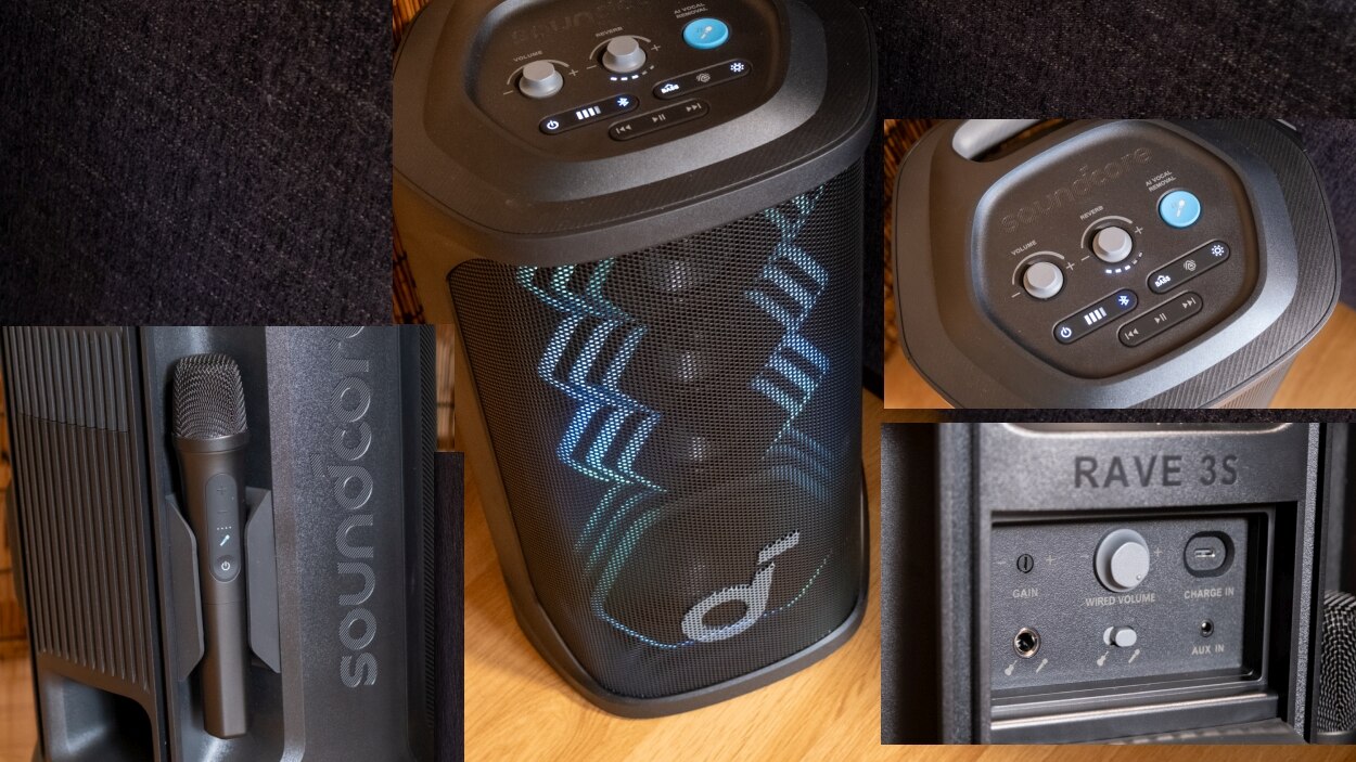 Boxa portabila Anker SoundCore Rave 3S, 200W, Bluetooth, Karaoke