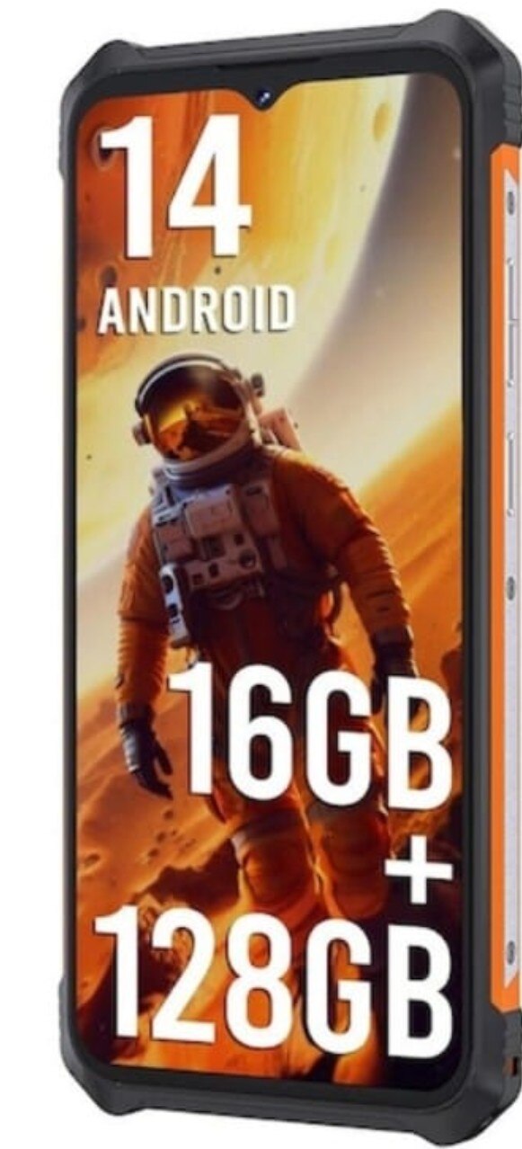 Telefon mobil CUBOT Kingkong ES, Android 14 16GB RAM + 128GB ROM, camera 48MP, display 6,56'', baterie 5000mAh, Dual SIM 4G, impermeabil IP68/IP69K, portocalie