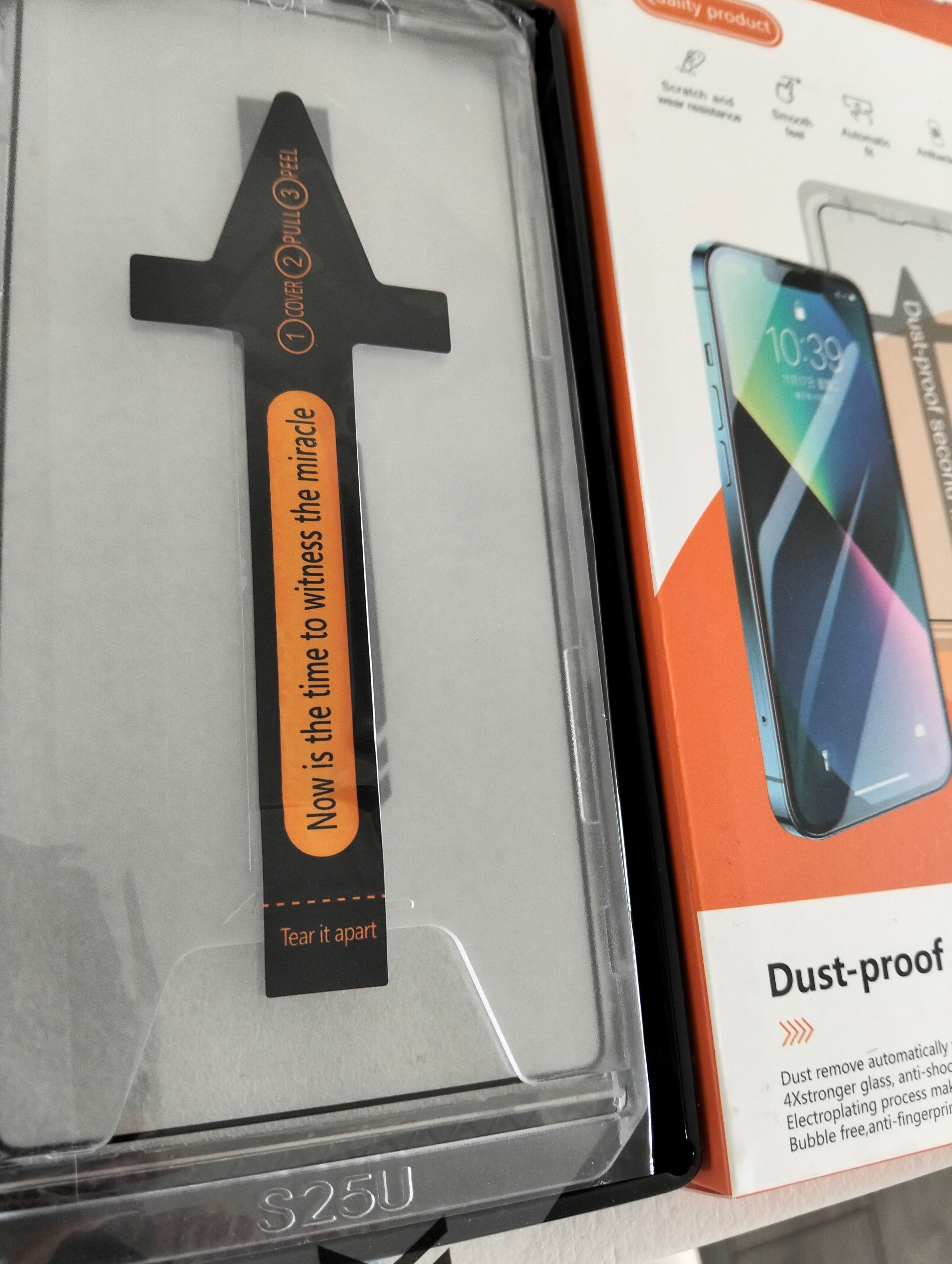 Folie de Protectie pentru Samsung Galaxy S25 Ultra, cu kit de aplicare instanta si functie automata de indepartare a prafului, din sticla securizata 9H+, claritate super HD, tratament oleofobic si anti-amprente