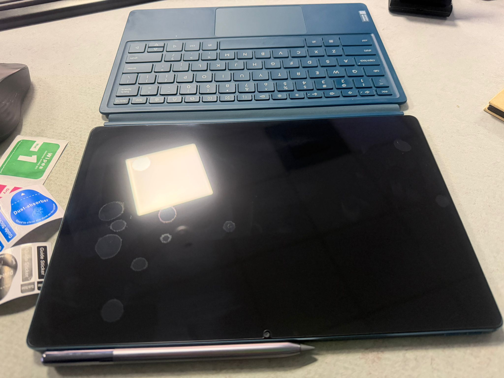 Husa tableta, DDOLI, pentru Lenovo Yoga Tab Plus 12.7 inch, inchidere magnetica, rosu