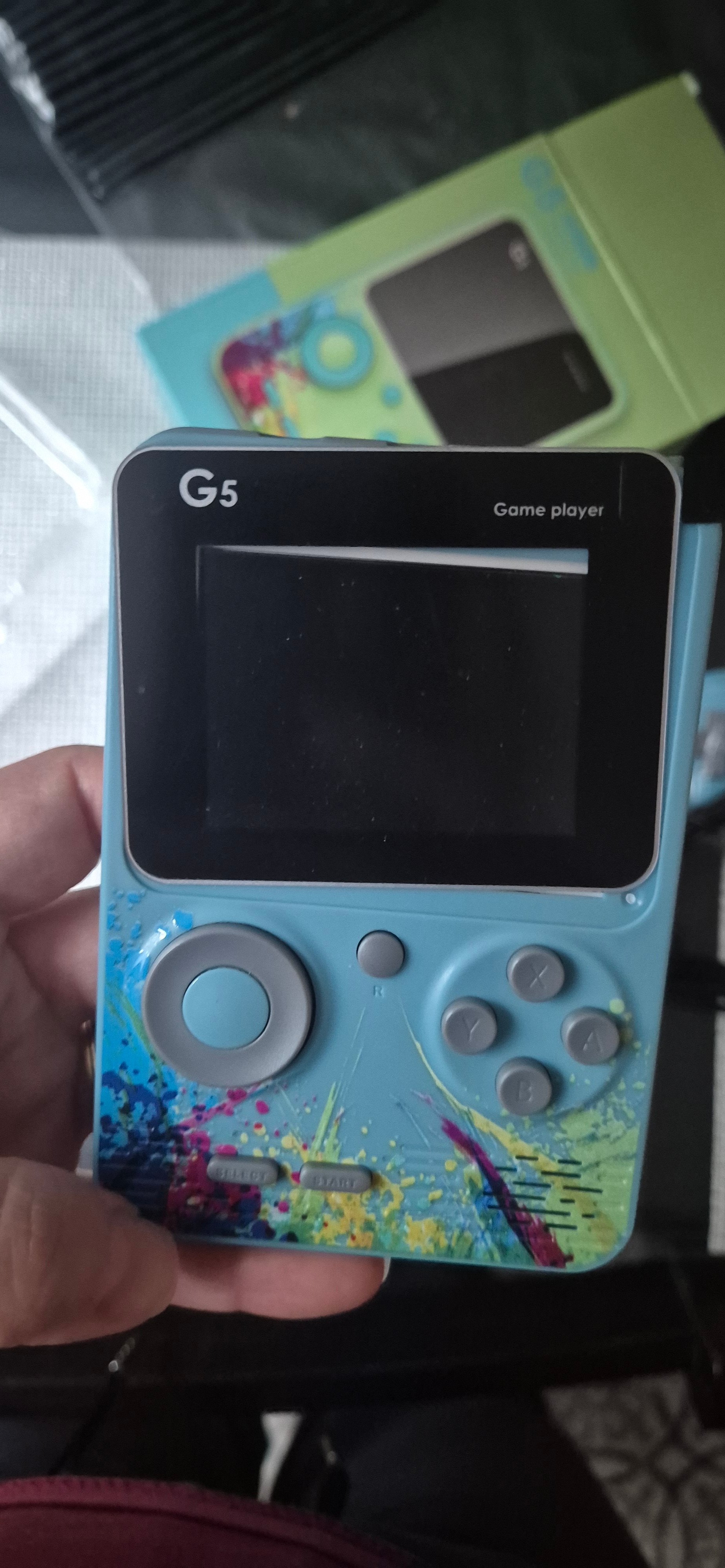 Consola Portabila JESWO G5, 500 jocuri, ecran 3 inch, baterie 1000mAh, Albastru