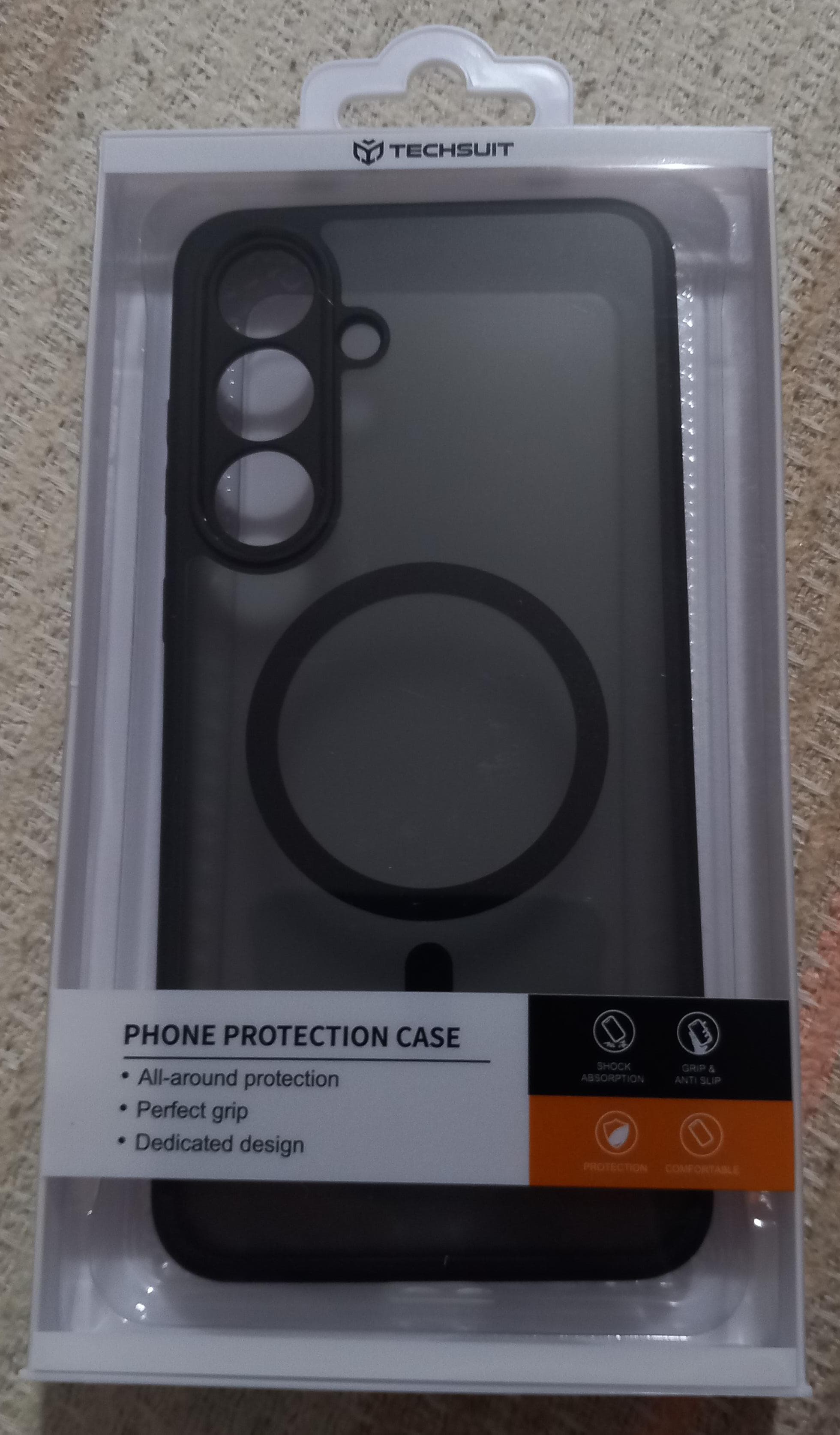 Husa Upzz® Pure Frosted Pentru Samsung Galaxy S25 FE, Functie Magsafe, Design Premium, Rezistenta, Negru