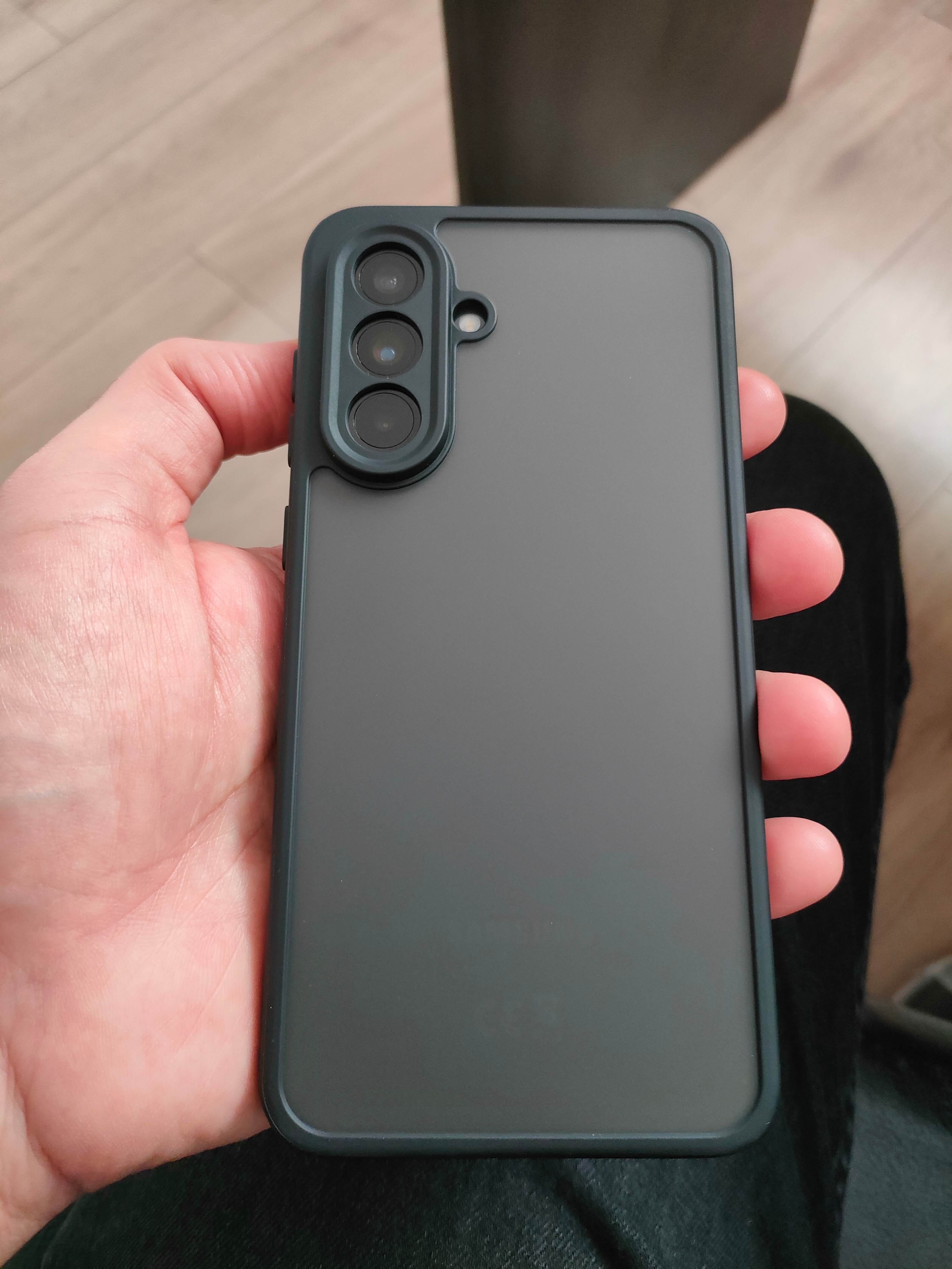 Husa pentru telefon, EJANBO, Samsung Galaxy A56-5G, neagra mata, protectie la cadere, material TPU