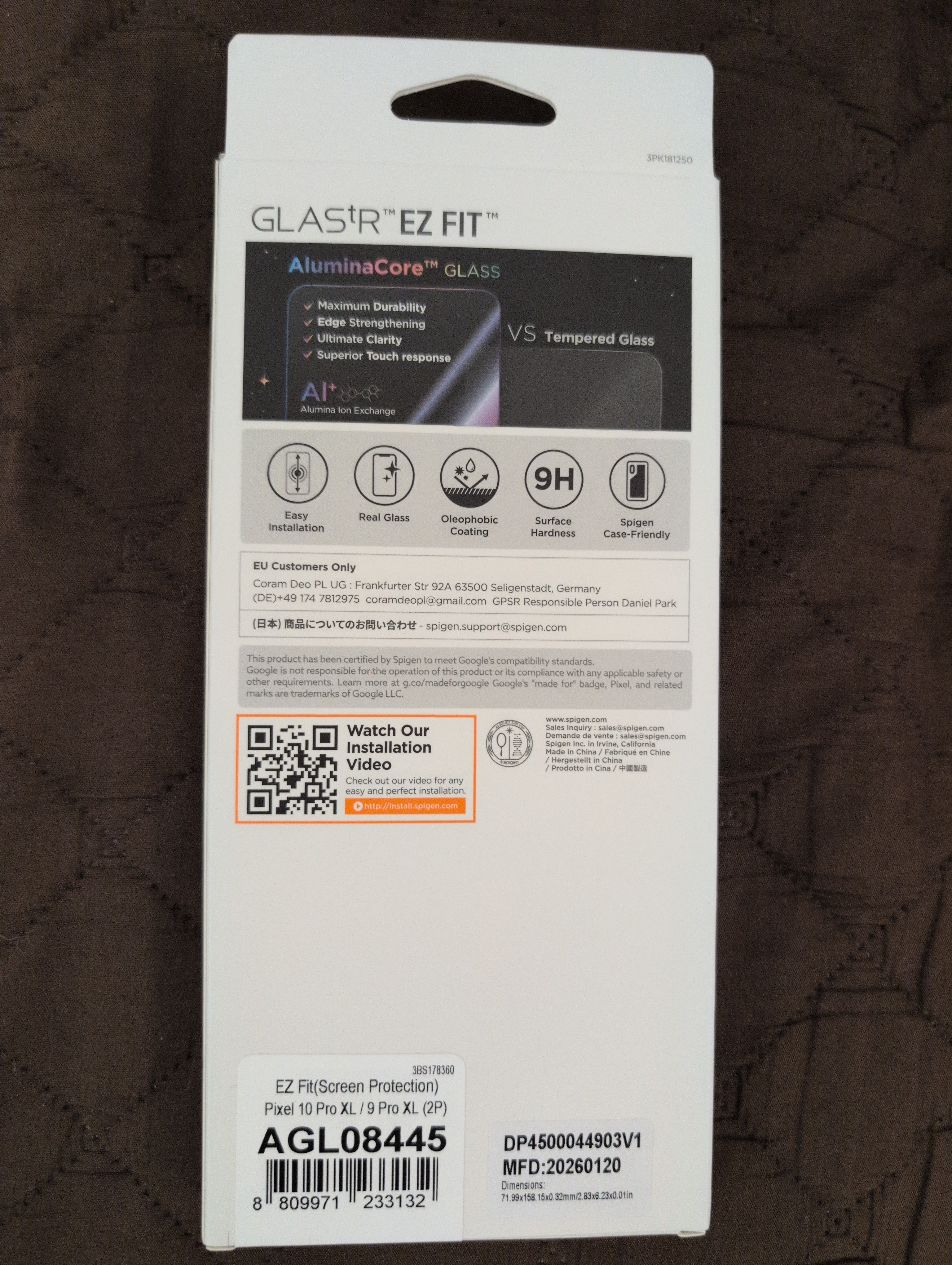 Set 2 folii sticla cu sistem de montare Case friendly Spigen GLAStR EZ FIT compatibil cu Google Pixel 9 Pro XL