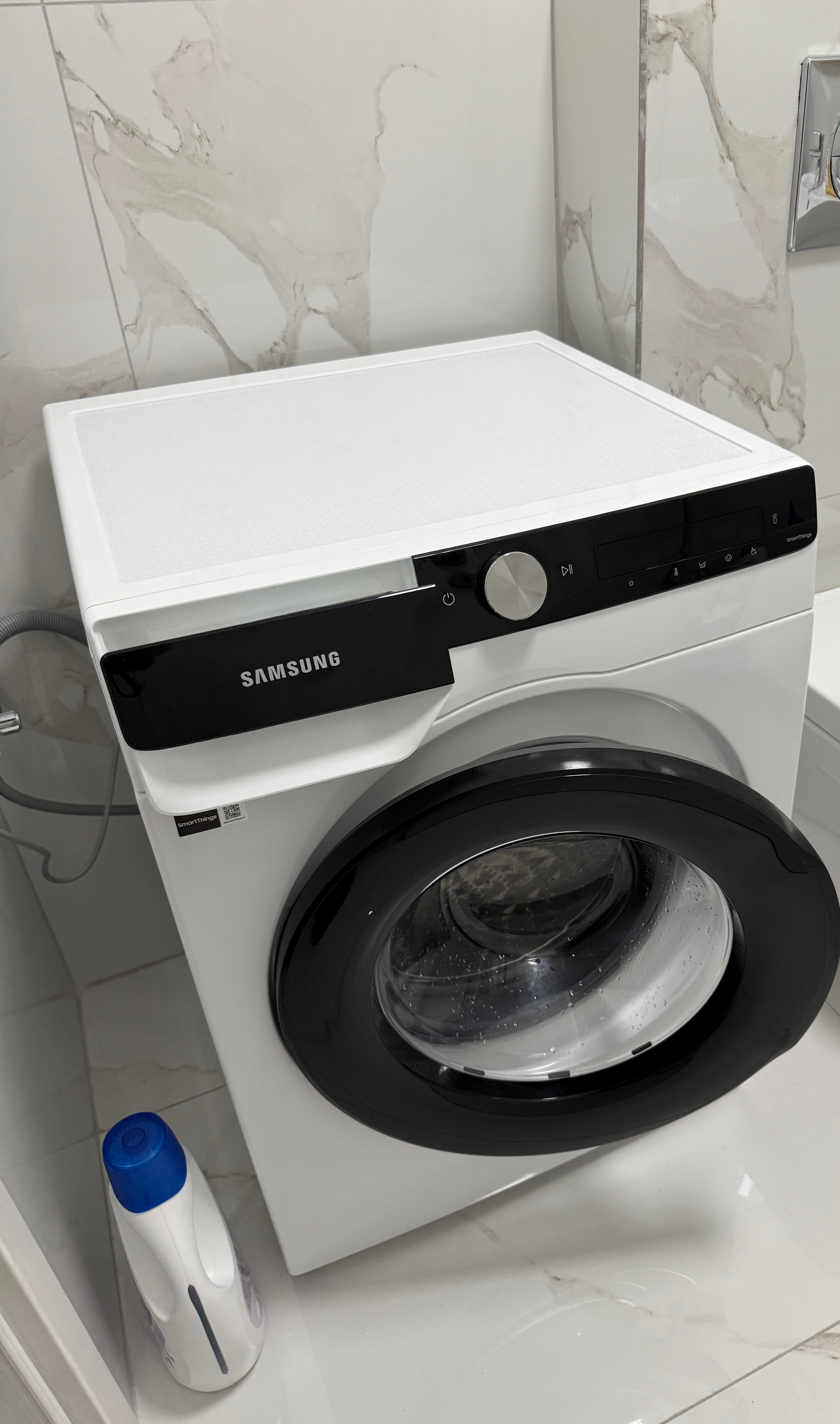 Masina de spalat rufe Samsung WW80T504DAEAS7, 8 kg, 1400 rpm, Clasa A, AI Control, Steam, Eco Bubble, Drum Clean, Motor Digital Inverter, Wifi, AI Energy, Smart Control, Alb