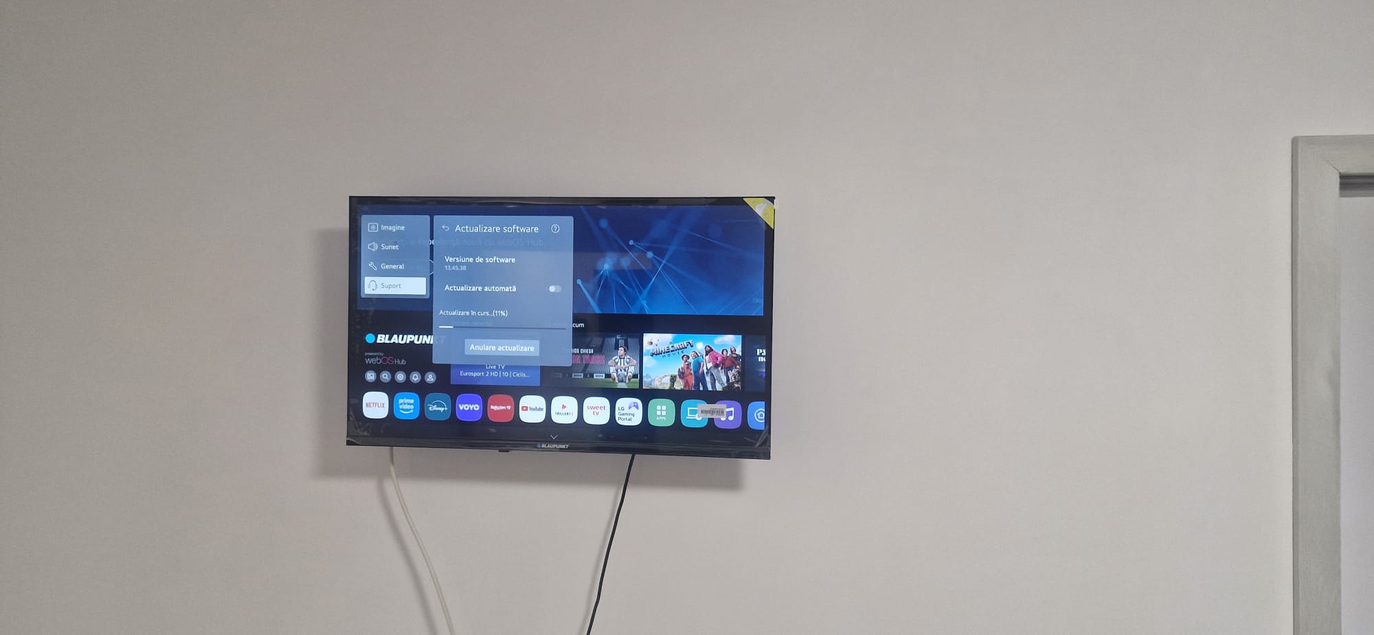 Televizor Blaupunkt LED 32HLW4000S, 81 cm, Frameless, Smart WebOS, HD, Clasa E