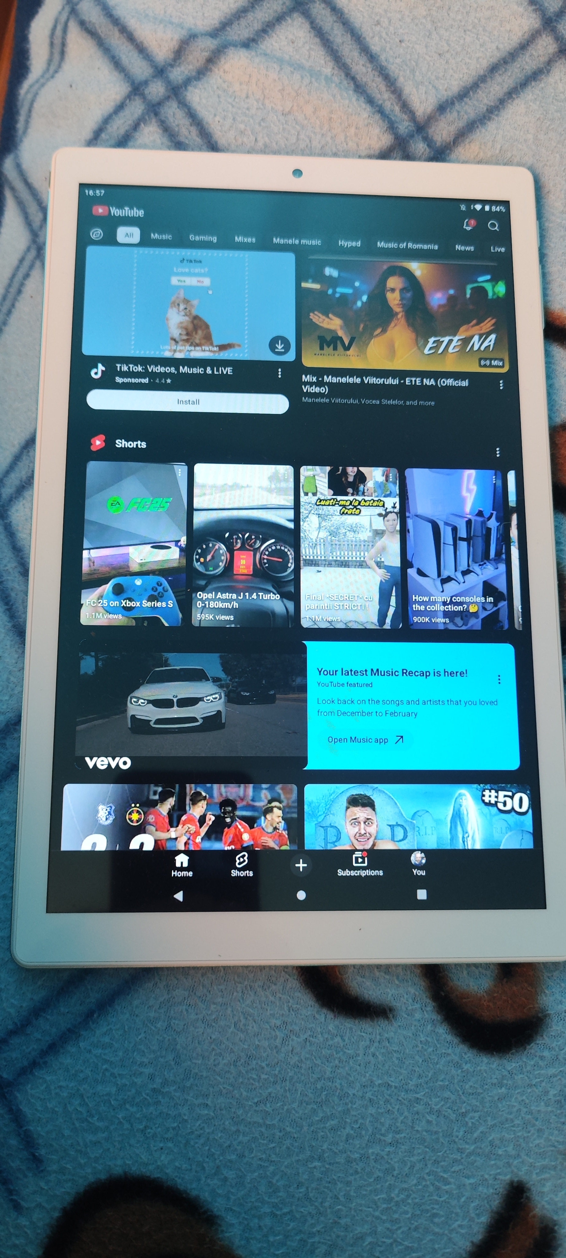 Tableta M107 de 10 inch, Android 13,12GB（6+6） RAM+128GB ROM, octa-core, 8000mAH，dual 4G SIM, 5+13 MP camera, Gray