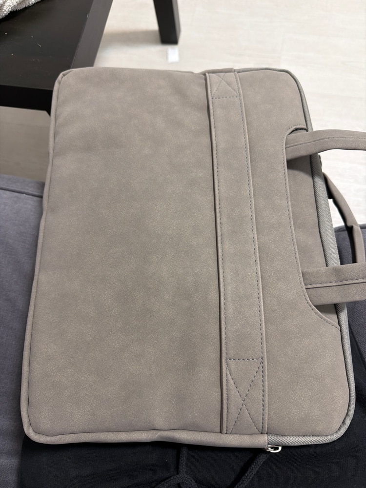 Geanta Laptop, HITTERGEM® Dama Slim Eleganta din Piele Ecologica Impermeabila, Geanta Laptop 15.6 Inch Rezistenta la Taieturi, Geanta Laptop cu 4 Compartimente pentru Birou si Uz Zilnic, Design Modern 40x30x3 cm, Gri Inchis