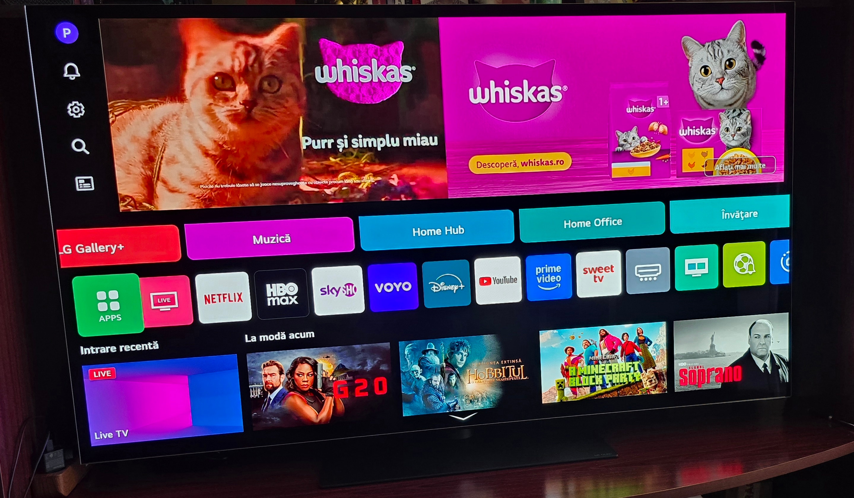 Televizor LG OLED evo 55G53LS, 139 cm, Smart, 4K Ultra HD, 100 Hz, Clasa E (Model 2025)