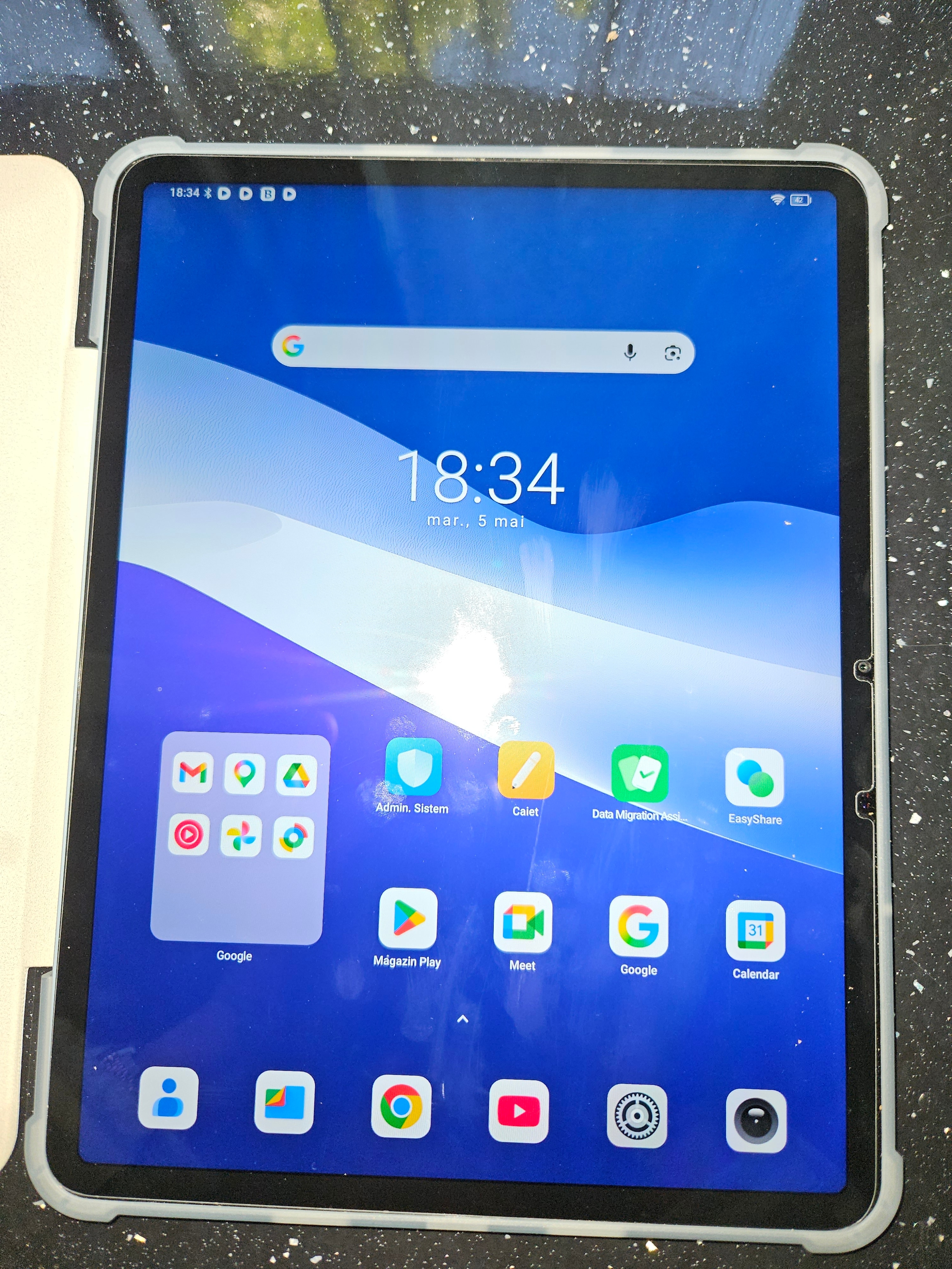 Tableta Blackview LINK 8, 12.7" 2K Ecran, 90Hz, Gemini Ai Android 15, 18GB+256GB(TF 2TB), MediaTek Helio G100, 8400mAh, 16MP+13MP, PC Mode 2.0, BT 5.0/GPS/Face ID, Accesorii (Mouse/Tastatura/Carcasa protectie/Protectie ecran/Stylus/Casti), Albastru