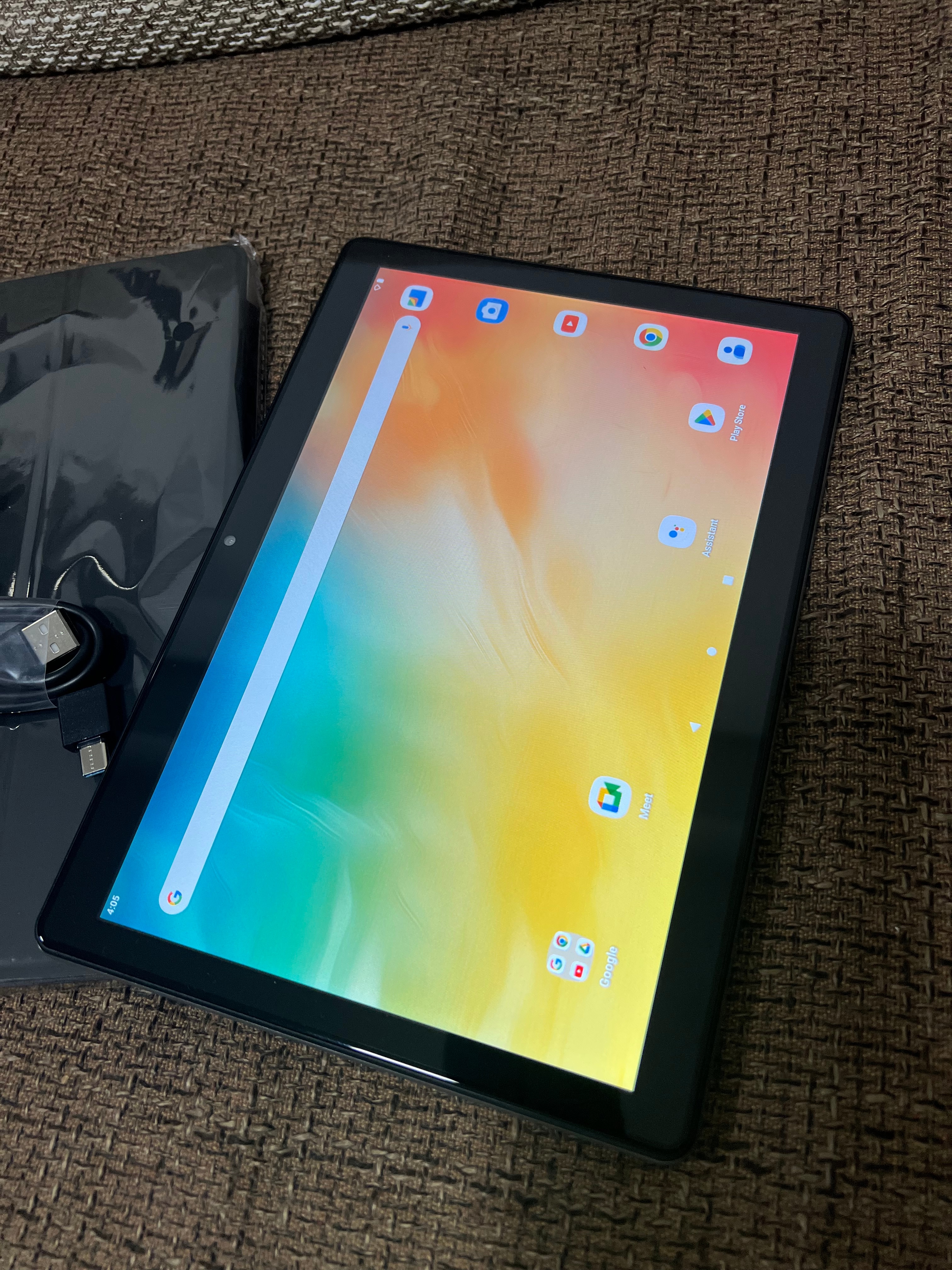 Tableta pentru copii de 10 inch, LULUGTI, Android 13, 6GB RAM, 128 GB ROM, ecran tactil IPS HD 1280x800, tableta cu control parental, software pentru copii preinstalat, WiFi, Bluetooth, Albastru
