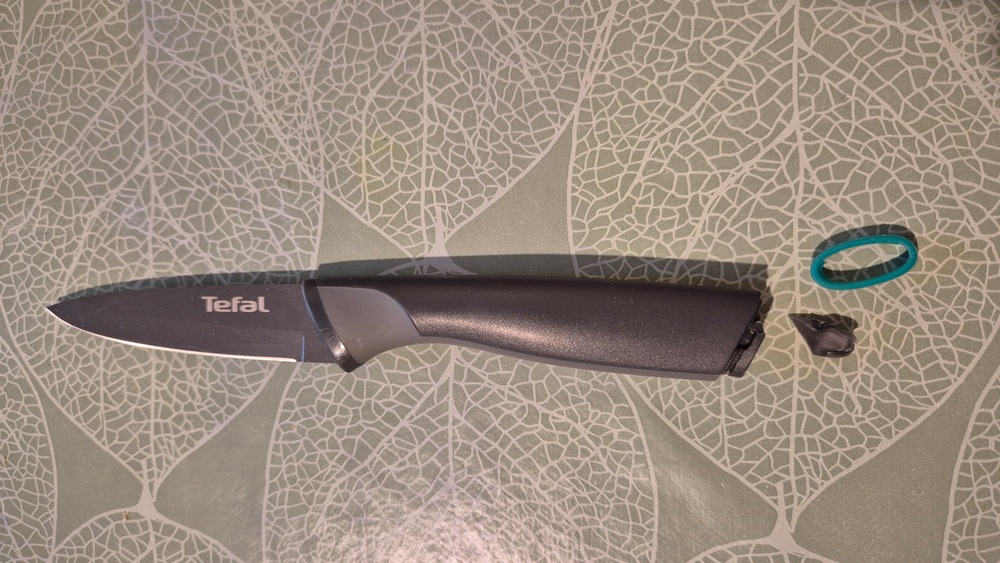 Cutit Santoku Tefal Fresh Kitchen, 12 cm, lama din otel inoxidabil
