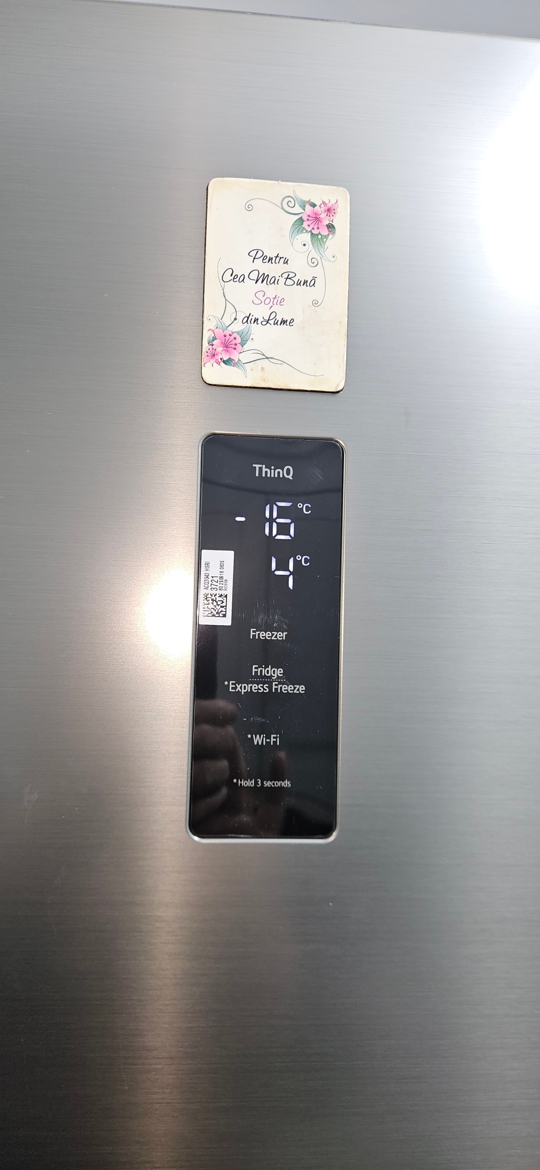 Frigider cu doua usi GTFV61PYBQD,609 l,No Frost, Compresor Smart Inverter, WI-FI,Dozator apa, H 184 cm, Cls E, Argintiu