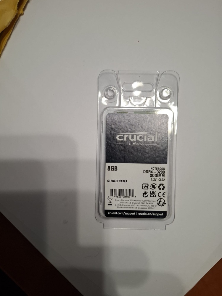 Memorie SODIMM Crucial 8GB, DDR4, 3200MHz, CL22, 1.2V - eMAG.ro