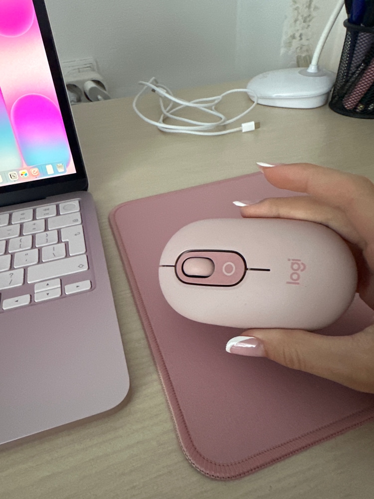 Mouse Wireless Logitech POP cu emoji, Bluetooth, Silent Touch, 3