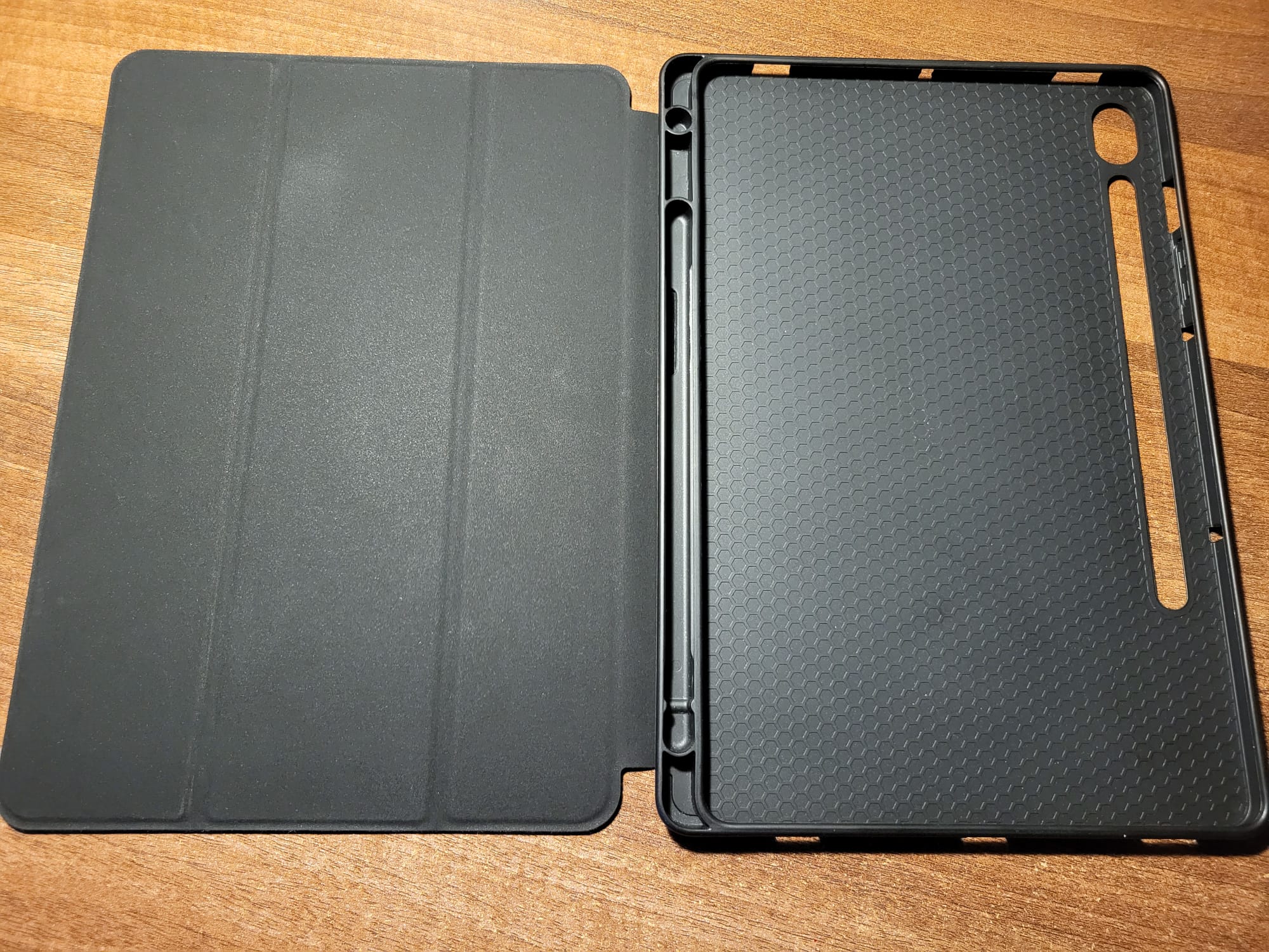 Husa pentru Samsung Galaxy Tab S9, S9 FE, S10 FE Soft Shell UltraSlim tip stand functie sleep/wake-up si slot pentru S-Pen verde inchis