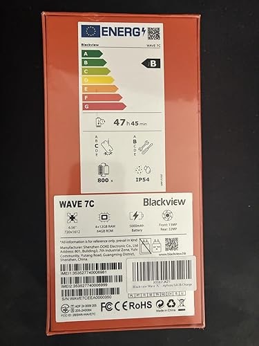Telefon mobil Blackview Wave 2C, Android 16,12GB+32GB(1TB TF),5"Telefon Palm, Octa Core Unisoc,60Hz,2MP+5MP,3000mAh,2 SIMs, Lupa pentru ecranul telefonului mobil + ajutor pentru citirea textului, GPS/Deblocare faciala, negru