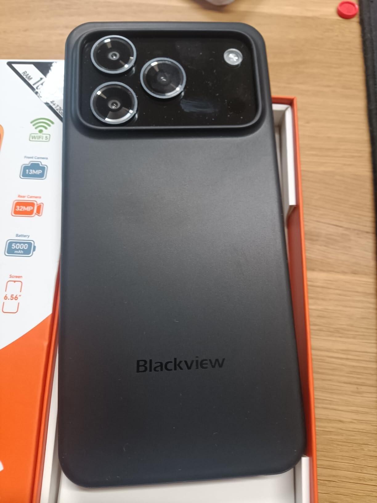 Telefon mobil Blackview Wave 2C, Android 16,12GB+32GB(1TB TF),5"Telefon Palm, Octa Core Unisoc,60Hz,2MP+5MP,3000mAh,2 SIMs, Lupa pentru ecranul telefonului mobil + ajutor pentru citirea textului, GPS/Deblocare faciala, negru