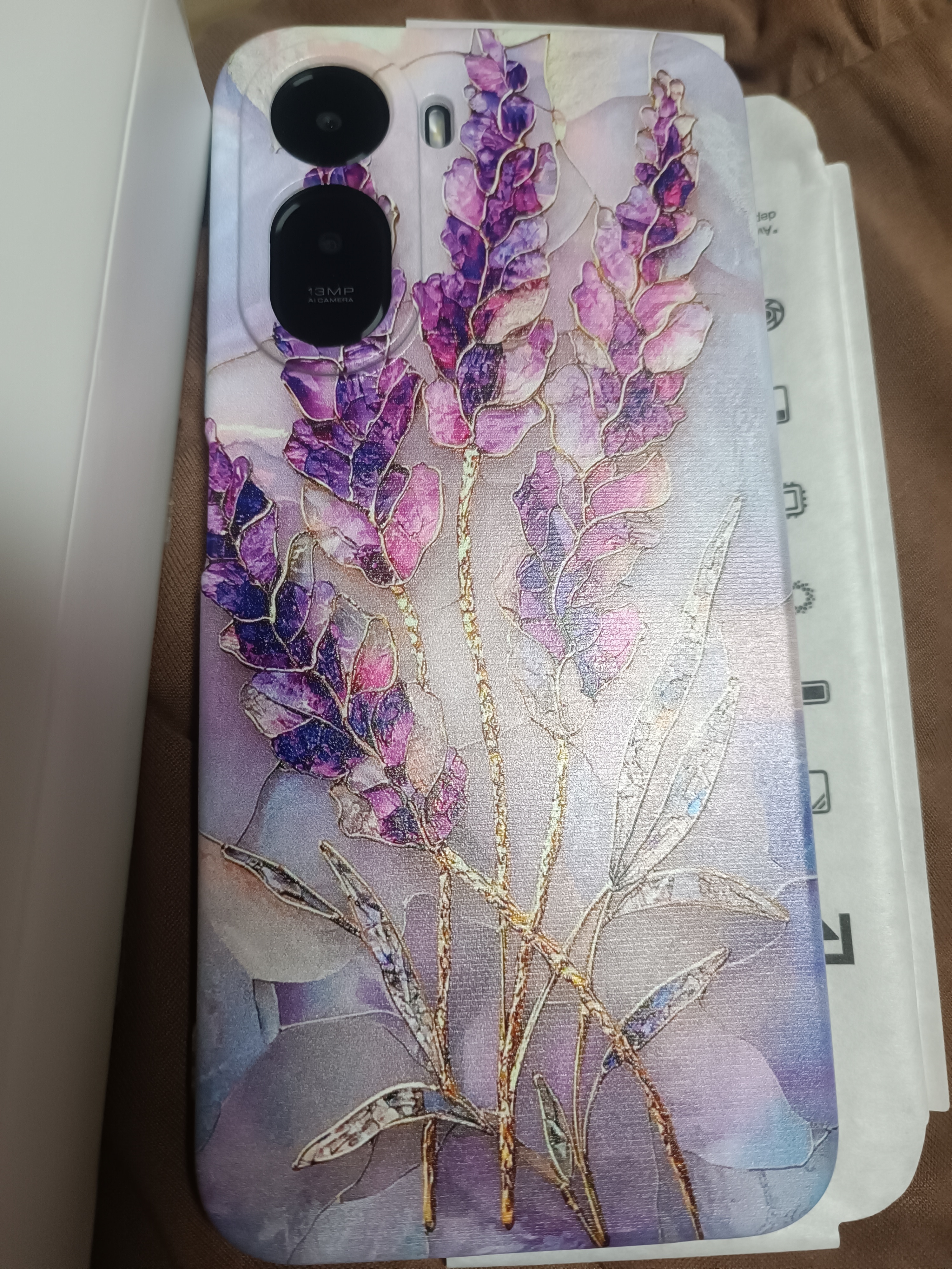 Intelli® Husa Anti Shock Compatibila cu Xiaomi Redmi A7 Pro, Floral - Stained Glass Lotus, Protectie Camera, Rezistenta la uzura, 3145728 AS 2071