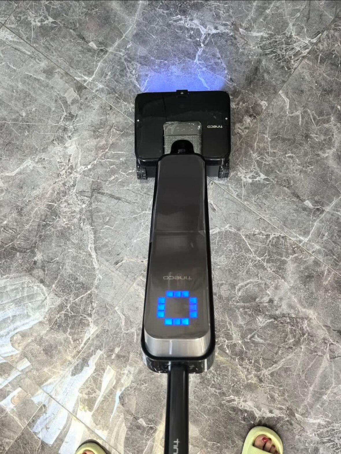 Aspirator Vertical Cu Spalare Tineco Floor One S9 Scientist Complete, 230 W, Aspirare Uscat/Umed, Tehnologie HyperSteam 160°C, Autocuratare FlashDry 85°C, Autonomie 80 Min, 30 V, WiFi, Control Vocal, Negru