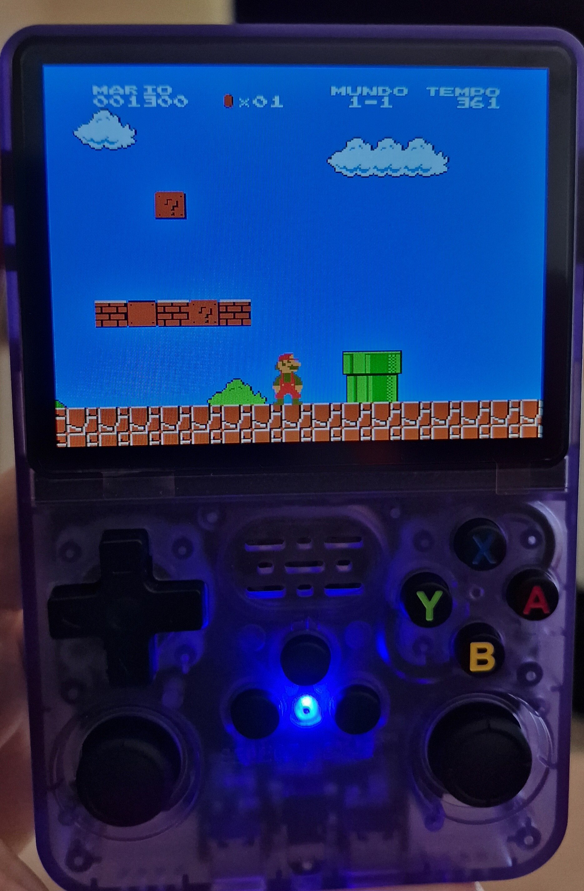 Consola jocuri retro portabila, Yulinland®, 17.000+ jocuri preinstalate, Suport 10 emulatoare, IPS LCD 3.5" 640x480, Sistem Linux open source, Transparent negru