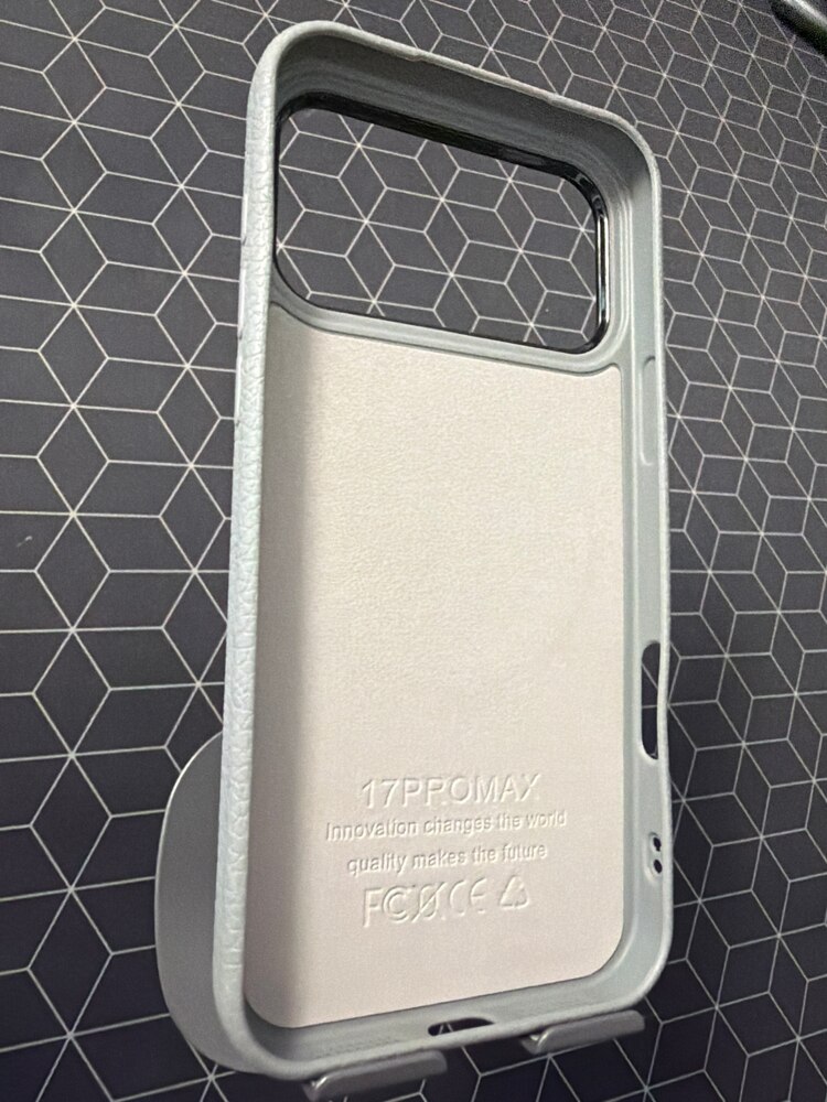 Husă magnetică Case pentru iPhone 17 Pro Max, TPU cu textură imitație piele, albastru închis, margini ridicate