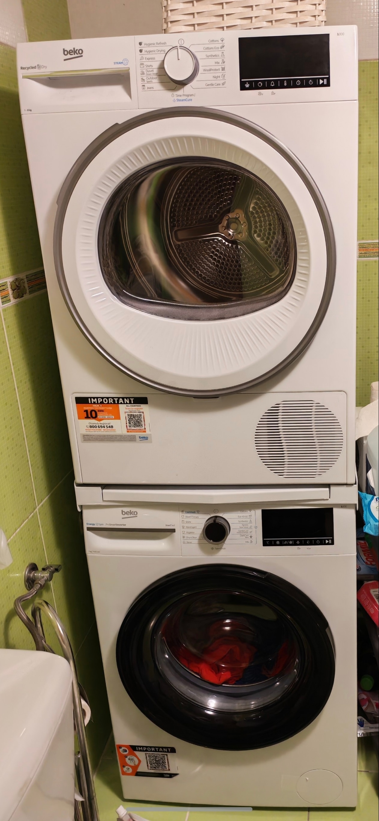 Masina de spalat rufe Beko BM3WFSU47415WB, 7 kg, 1400 rpm, Clasa A, Motor ProSmart Inverter, SteamCure, AddXtra, EnergySpin, Coldwash, Alb