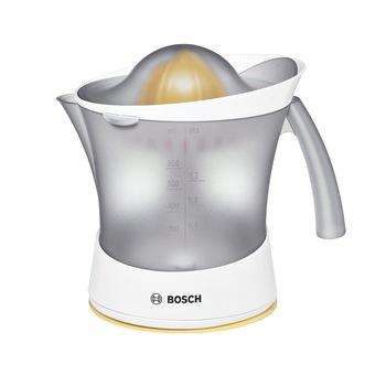 Storcator de citrice Bosch MCP3500, 25 W, 0.8 l, 1 Viteza, Ajustare cantitate pulpa, Alb Storcator de citrice Bosch MCP3500, 25 W, 0.8 l, 1 Viteza, Ajustare cantitate pulpa, Alb