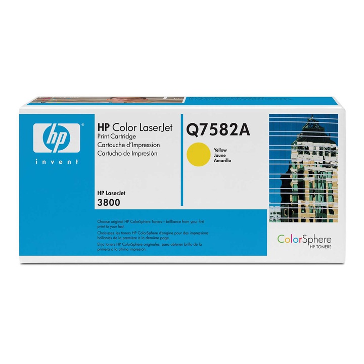 Тонер касета HP Q7582A, Yellow