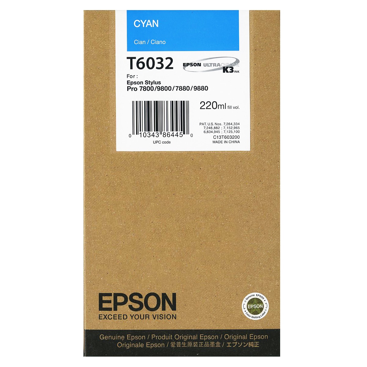 Cartus Epson C13T603200 Cyan
