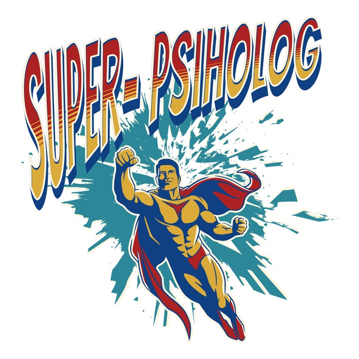 Sticker Super Psiholog, Autoadeziv, Cri-Flo, Marime 20 cm
