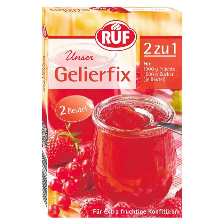 Gelfix 2:1 (pentru 500g zahar la 1kg fructe), Ruf, 2X25g