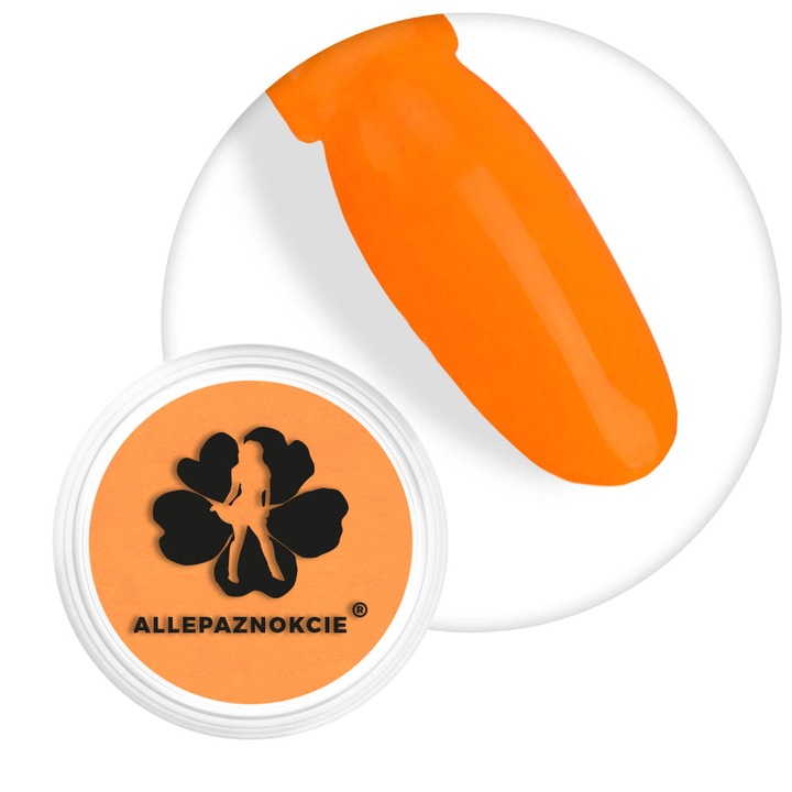 Pudra pentru unghii Allepaznokcie, portocaliu neon, no.04, 0.6g