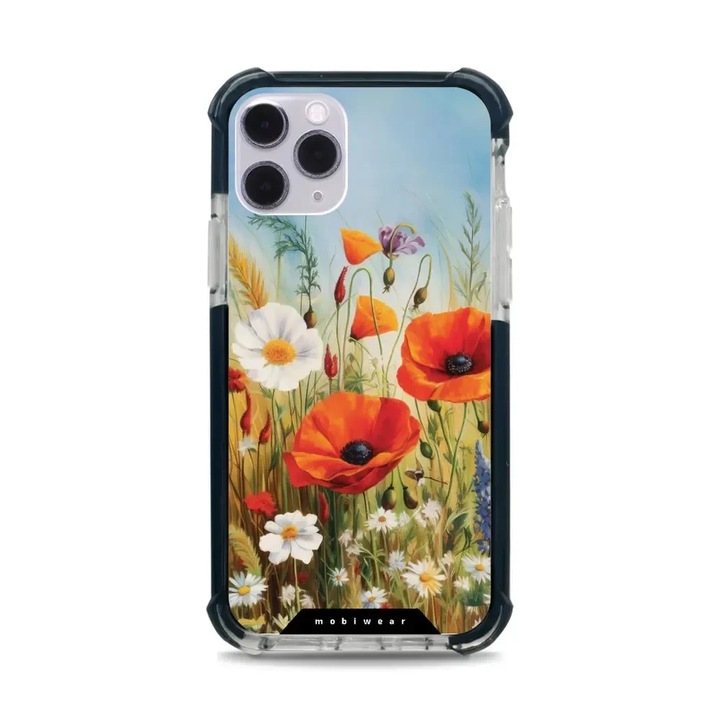 Калъф, Mobiwear - Magnet Elite Bumper - D010D за iPhone 11 Pro, Полски Цветя