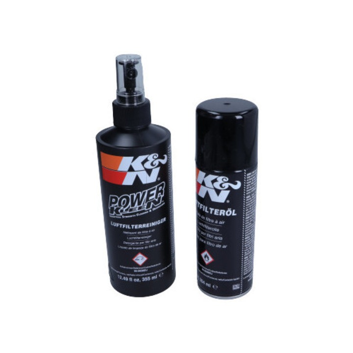 K&N motorkerékpár légszűrő tisztító és áztató készlet, 244ml/350ml aeroszol