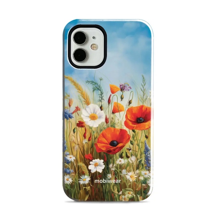 Калъф, Mobiwear - Elite Pro - EP43E за iPhone 12 Mini, Полски Цветя