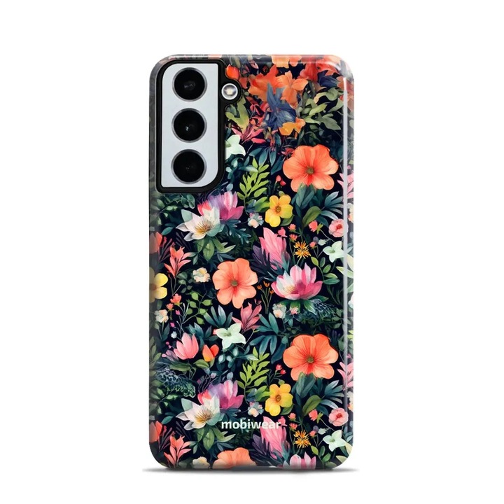 Калъф, Mobiwear - Elite Pro - EP48E за Samsung Galaxy S22, Цветно С Флорален Мотив