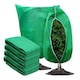 Set 4 Husa Anti-inghet pentru Plante, YSBER®,80x120cm, 70g/m² Punga acoperis plante iarna, protectie inghet rasaduri, Verde