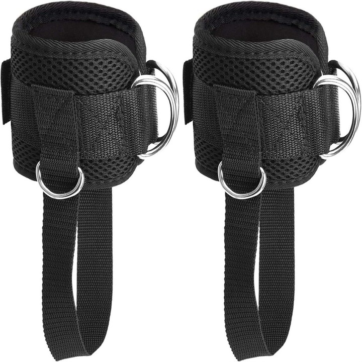 Curele pentru glezna Aparat cu cabluri Glute Kickbacks, centura confortabila pentru antrenament, mansete reglabile captusite pentru antrenament cu kickback, antrenament pentru fese, extensie a picioarelor