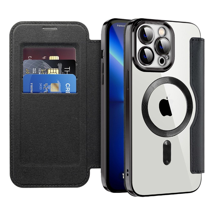 Husă pentru iPhone 13 Pro, Stef's Cat, Negru, Silicon TPU