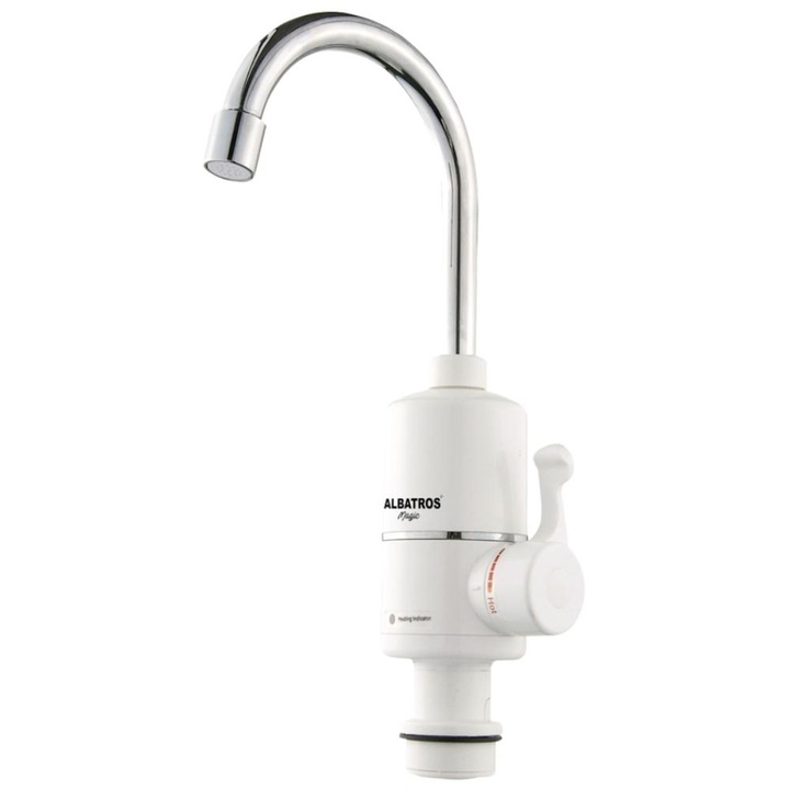 Robinet electric instant Albatros Magic, pentru chiuveta, protectie supraincalzire, control temperatura, IPX4, debit reglabil, 0.04 - 0.6 MPa, 3 kW, 220 - 240 V