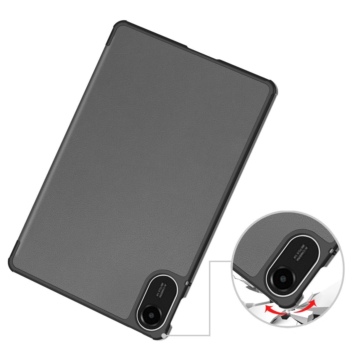 Husa tableta Bizon Case Tab Croc pentru Xiaomi Redmi Pad 2, gri