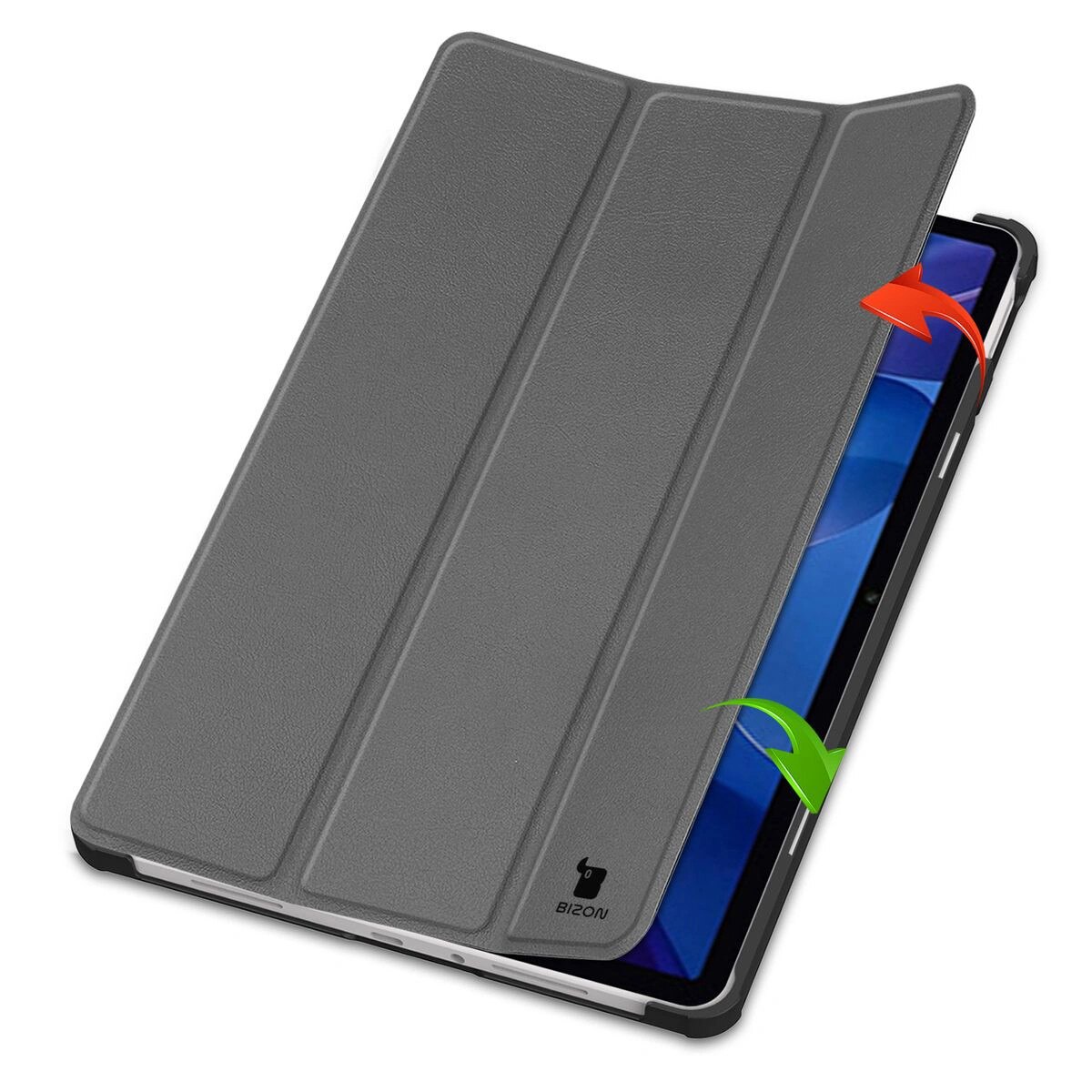 Husa tableta Bizon Case Tab Croc pentru Xiaomi Redmi Pad 2, gri