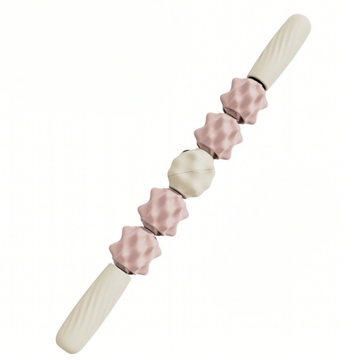 Bat de masaj cu role - Pentru relaxarea intregului corp, picioare si brate