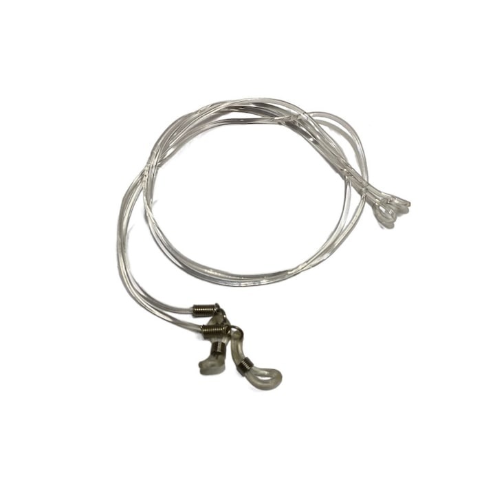 Snur pentru ochelari din silicon, transparent, 70 cm